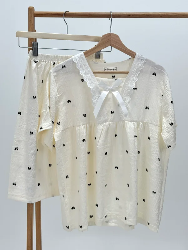 ست لباس راحتی بلوز و شلوارک کد 108