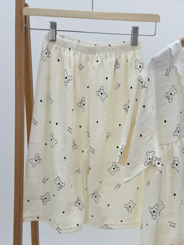 ست لباس راحتی بلوز و شلوارک کد 109