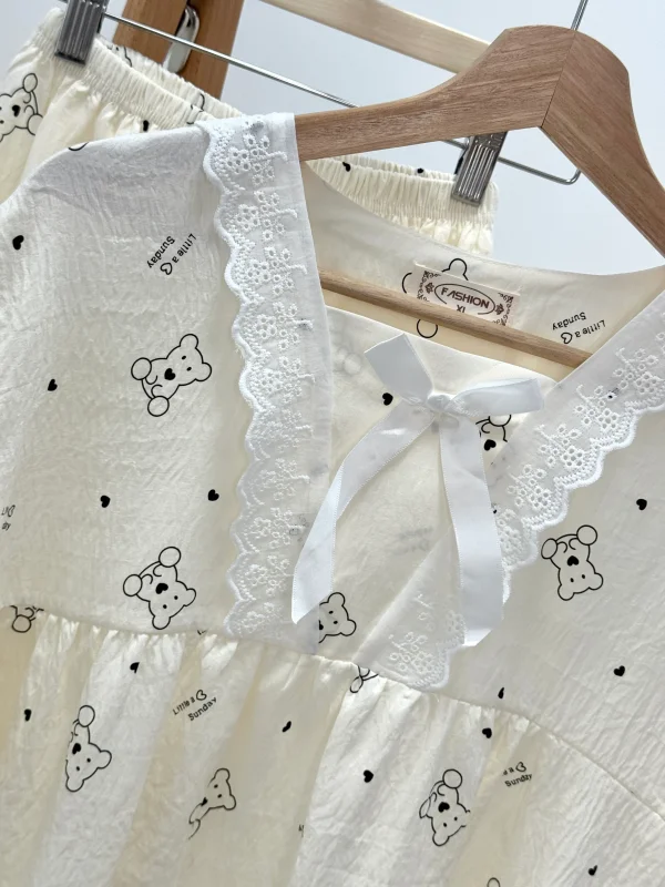 ست لباس راحتی بلوز و شلوارک کد 109