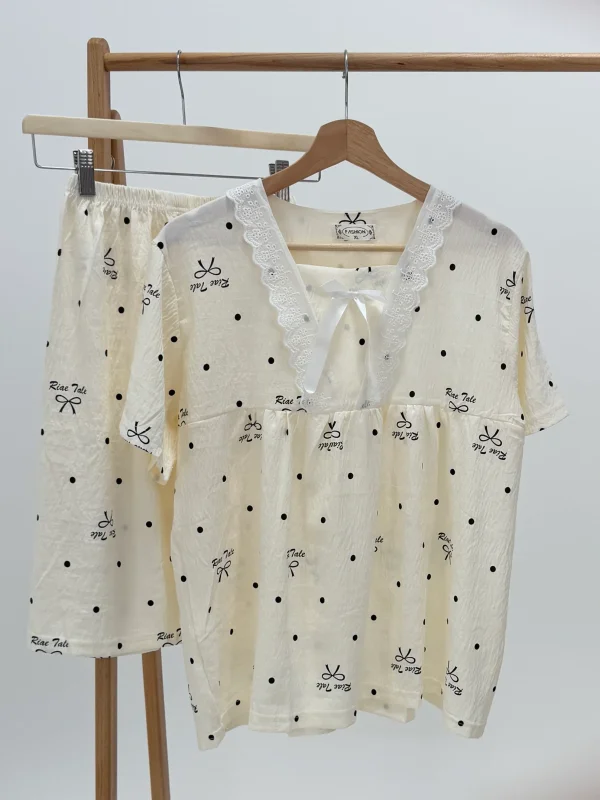 ست لباس راحتی بلوز و شلوارک کد 110