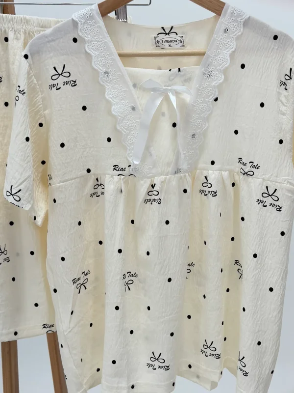 ست لباس راحتی بلوز و شلوارک کد 110