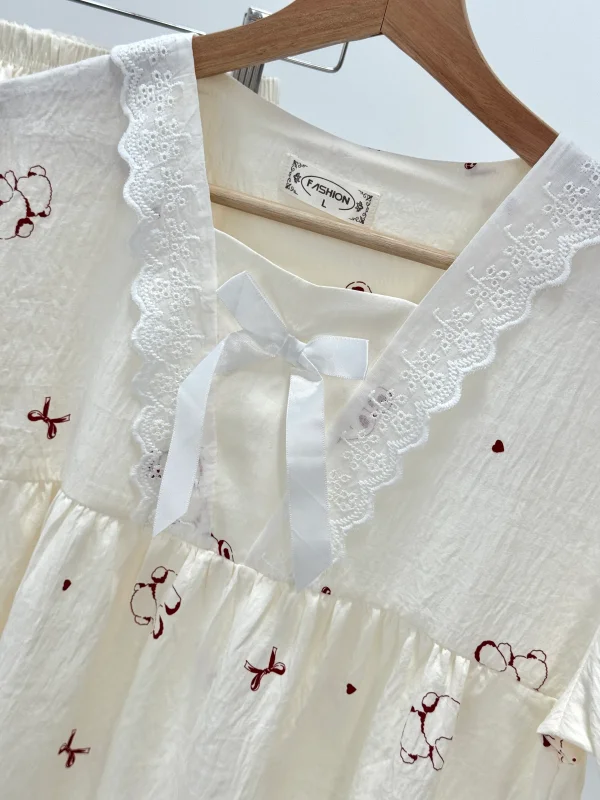 ست لباس راحتی بلوز و شلوارک کد 112