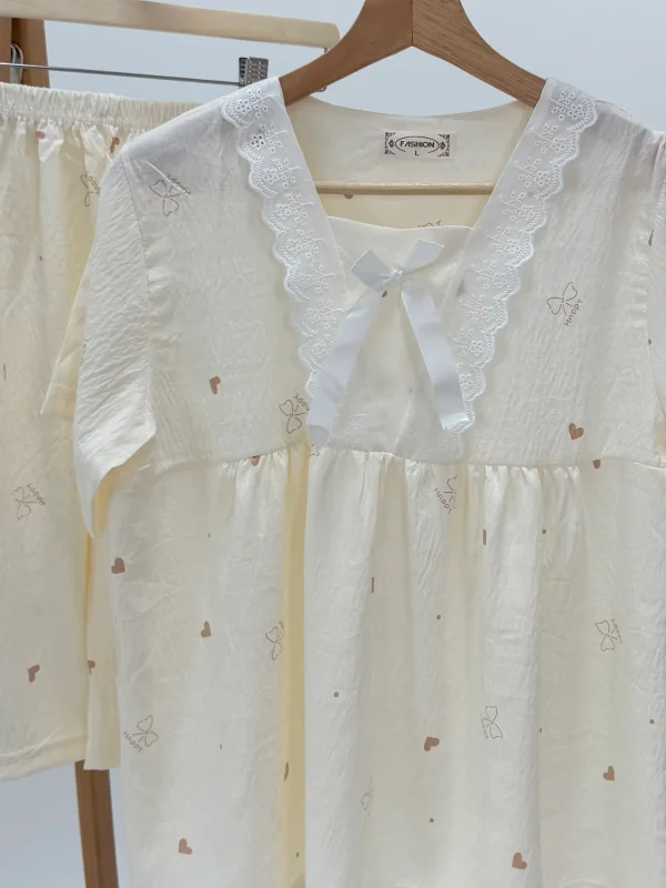 ست لباس راحتی بلوز و شلوارک کد 115