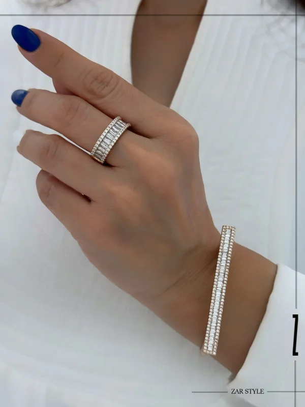 انگشتر زنانه حلقه نگین‌ باگتی