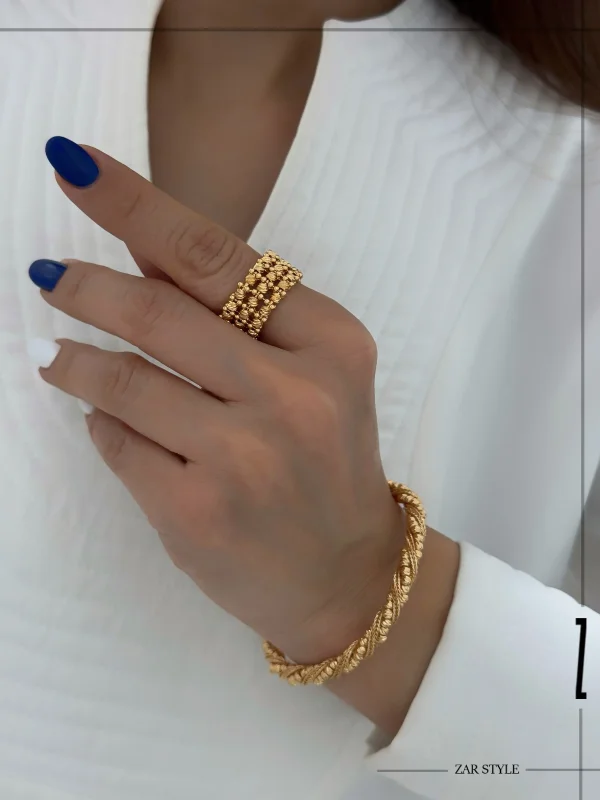 دستبند زنانه پیچ البرنادو و بافت