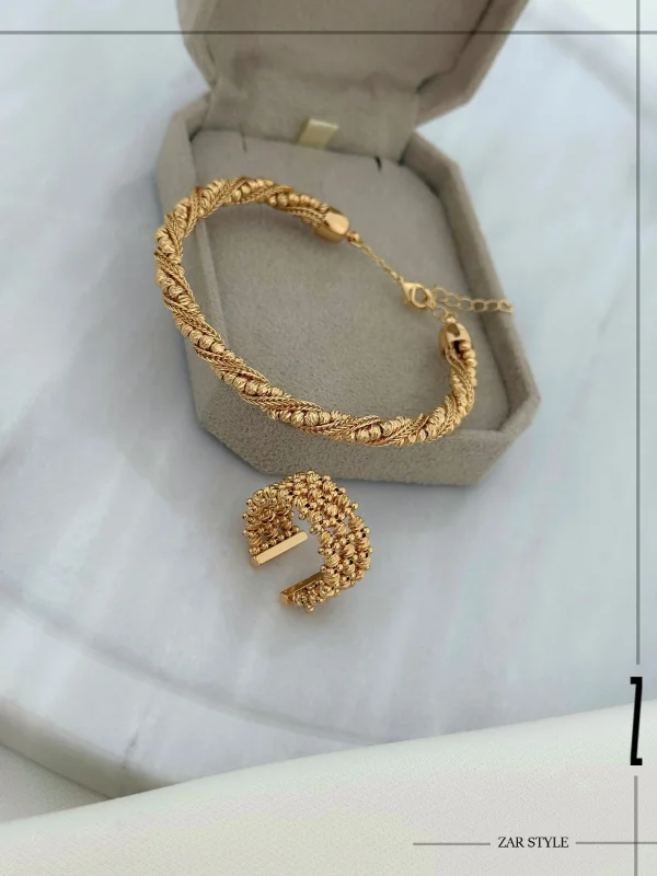 دستبند زنانه پیچ البرنادو و بافت