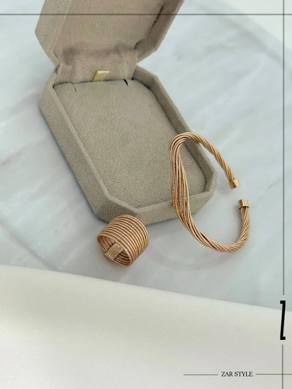 انگشتر زنانه دوازده لاین تراش‌دار