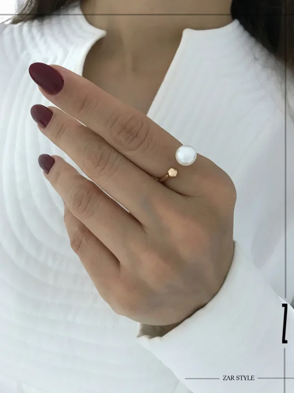 انگشتر کاف گوی و مروارید