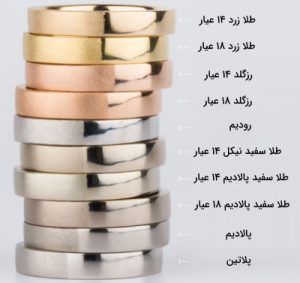 انواع رنگ زیورآلات طلا
