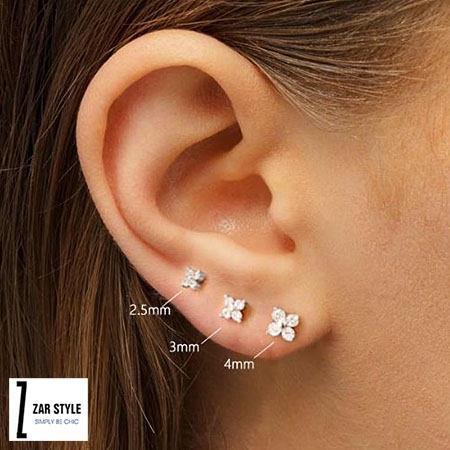 مدل سوراخ گوش سه&zwnj;تایی