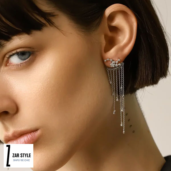 گوشواره زنجیری برای موی کوتاه