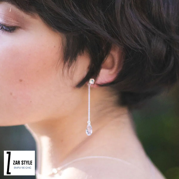 گوشواره آویز برای موی کوتاه