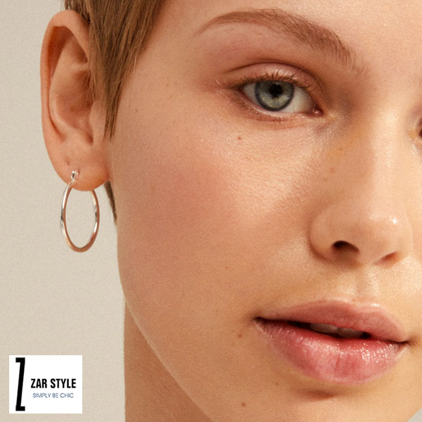 گوشواره حلقه&zwnj;ای مناسب موی کوتاه