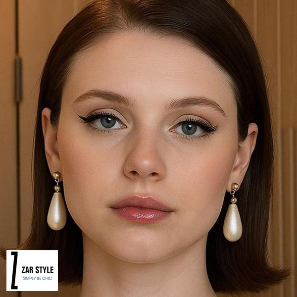 گوشواره مرواریدی واسه مو کوتاه