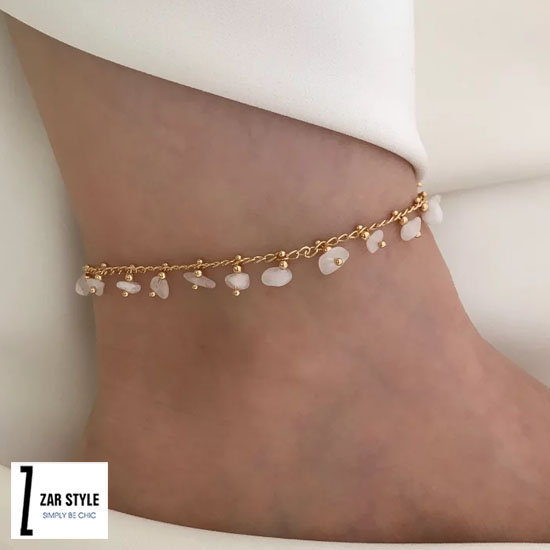 پابند برای پای راست با طرح سنگ آویز