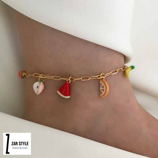 پابند میناکاری میوه&zwnj;ای برای پای راست