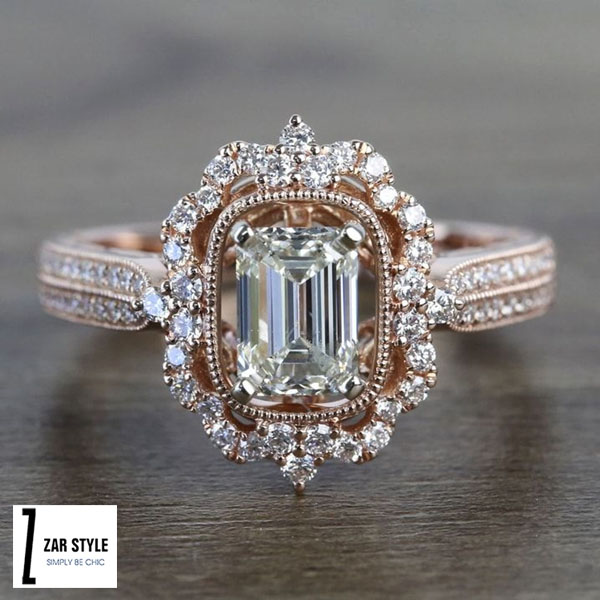 انگشتر نامزدی طرح هالو