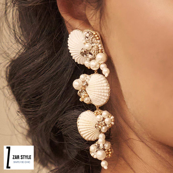 گوشواره صدفی دخترانه