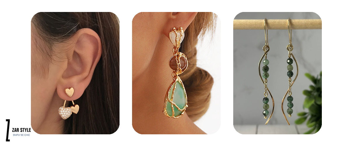 انواع گوشواره نگینی