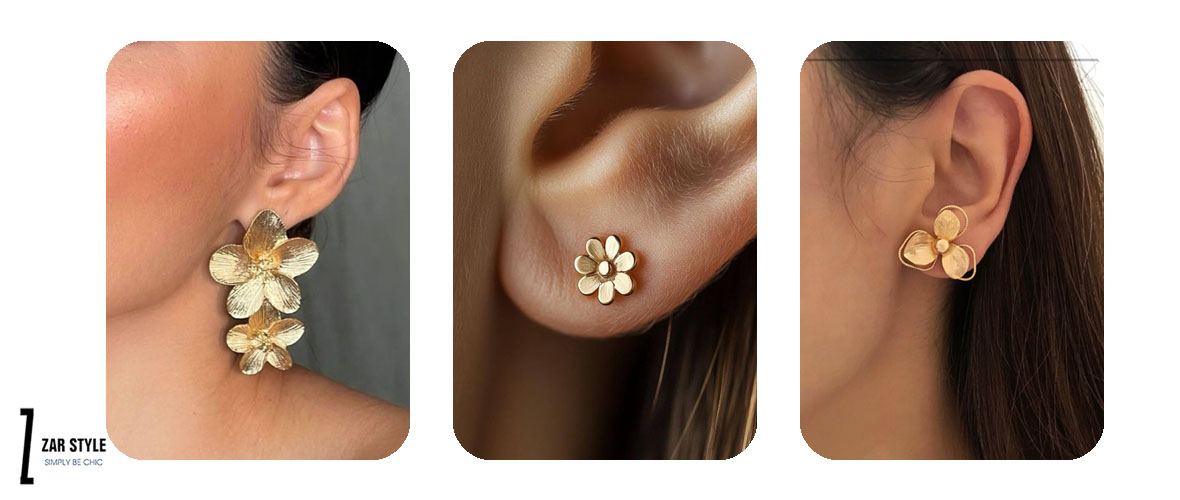 انواع گوشواره گل