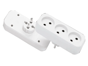 چندراهی ۳ خانه پریز بدون ارت با دوشاخه مدل شهاب پارت