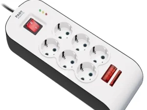 محافظ ولتاژ ۶ خانه مناسب صوتی‌، تصویری و کامپیوتر مدل پارت