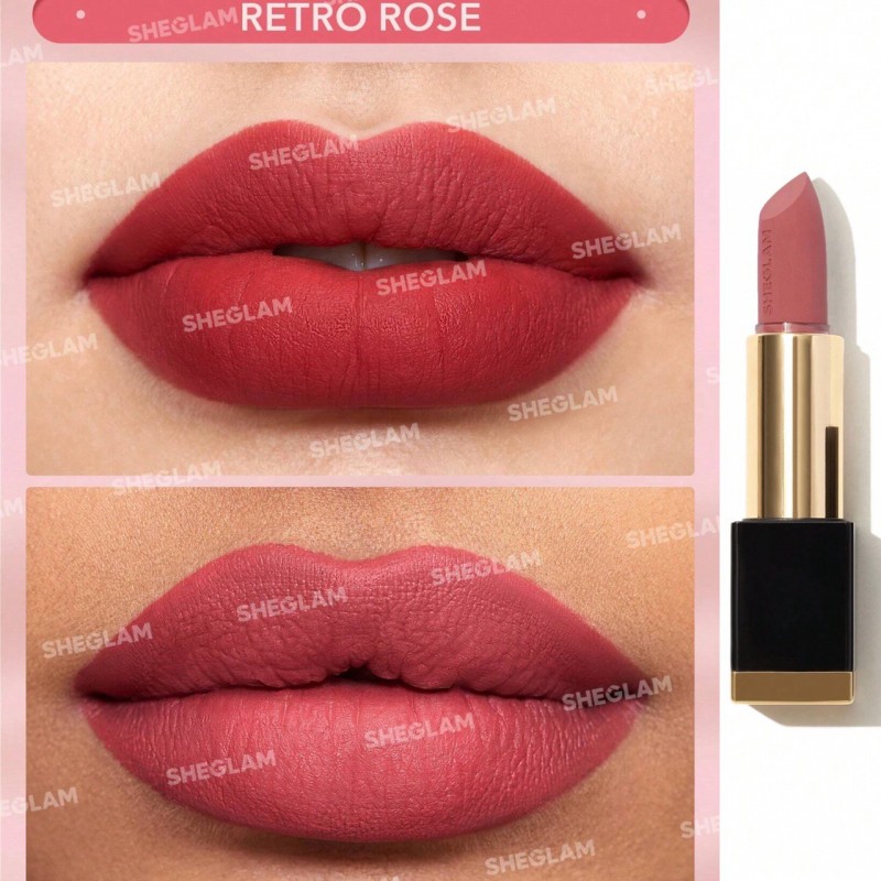 رژلب مگنتی مات  lipstick Retro Rose sheglam شیگلم