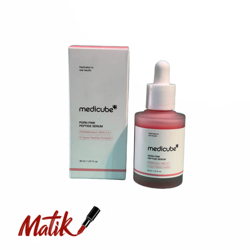 سرم صورتی پپتاید و PDRN مدی کیوب | ترمیم‌کننده و روشن‌کننده پوست (30 میل)