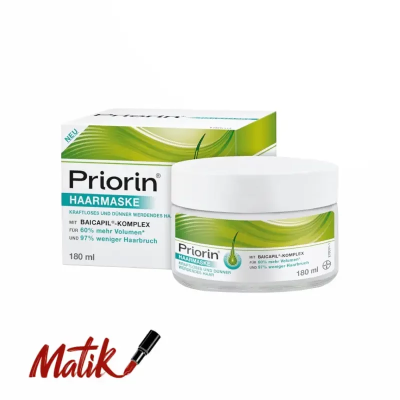 ماسک موی پریورین بایر (Priorin Hair Mask) تقویت‌کننده و ضد ریزش – مخصوص موهای نازک و آسیب‌دیده