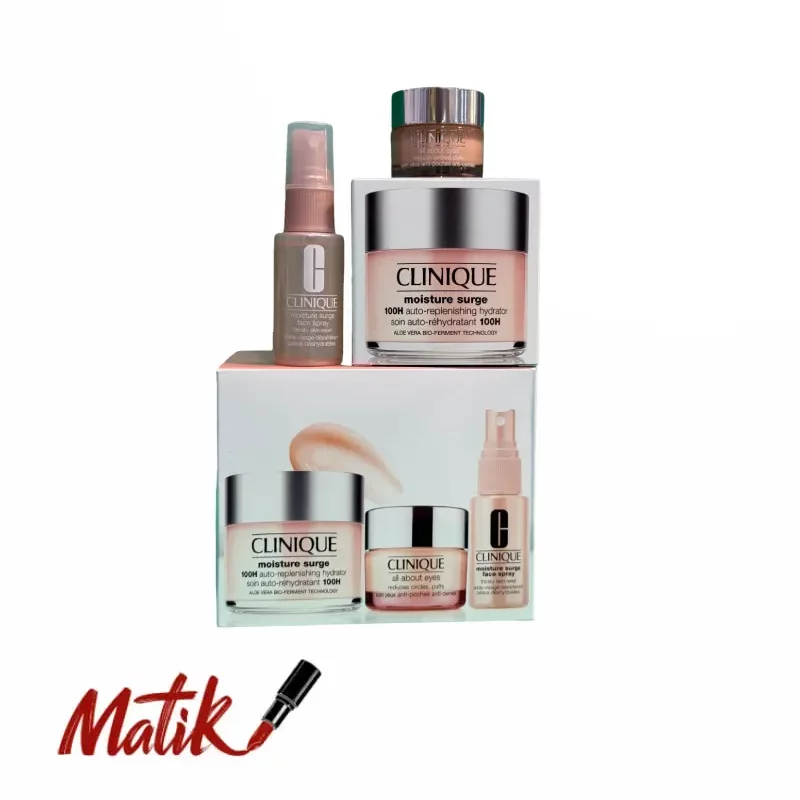 پکیج آبرسان کلینیک | ست سه‌تایی آبرسان Clinique (ژل آبرسان 100 ساعته + کرم دور چشم + اسپری آبرسان)