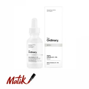 سرم آلفا آربوتین 2% + هیالورونیک اسید اوردینری ضد لک، آبرسان و روشن کننده پوست