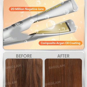 اتو مو دوکاره شیگلم مدل Sleek Chic Twist Kiss (صاف‌کننده و فرکننده)