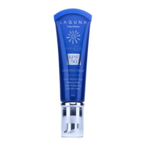 کرم ضد آفتاب بی رنگ لاگونا با SPF50 مناسب پوست خشک حجم 50 میلی لیتر