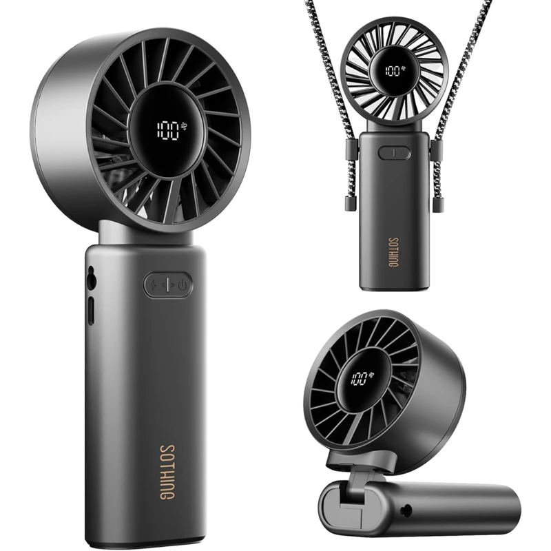 پنکه دستی و رومیزی شارژی تاشو پرسرعت مسافرتی سوثینگ Sothing 2419B