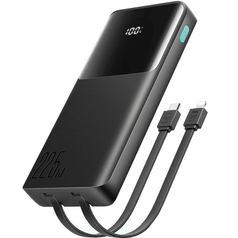 پاوربانک شارژ سریع 22.5 وات 10000 یو اس بی، تایپ سی و لایتنینگ جویروم JR-PBF19