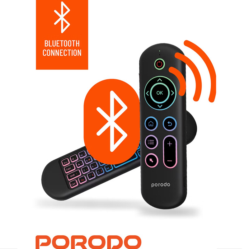 ریموت کنترل بی سیم پورودو Porodo مدل PDARMKBBK با کیبورد