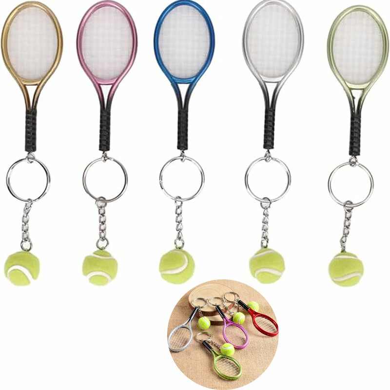 جاکلیدی و آویز کیف Mini Sports Key Chain سه بعدی طرح راکت تنیس