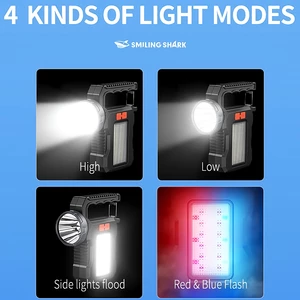 خرید چراغ دستی شارژی خورشیدی ضدآب اسمایلینگ شارک