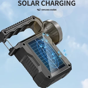 بهترین چراغ قوه شارژی خورشیدی ضدآب اسمایلینگ شارک