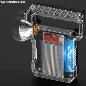 چراغ قوه شارژی خورشیدی ضدآب اسمایلینگ شارک