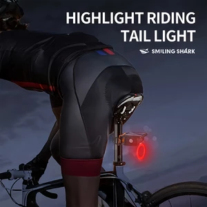 خرید چراغ عقب دوچرخه شارژی خورشیدی ضدآب اسمایلینگ شارک