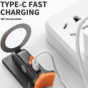 چراغ عقب دوچرخه شارژی خورشیدی ضدآب اسمایلینگ شارک