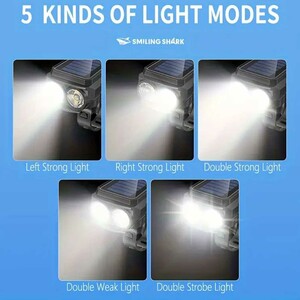 چراغ جلوی دوچرخه خورشیدی با نور قوی و اسپیکر اسمایلینگ‌شارک