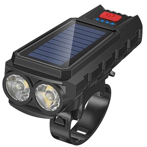 چراغ جلوی دوچرخه خورشیدی با نور قوی و اسپیکر اسمایلینگ‌شارک