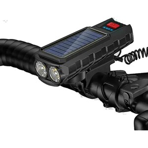 چراغ جلوی دوچرخه سولار با نور قوی و اسپیکر اسمایلینگ‌شارک