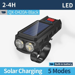 چراغ جلوی دوچرخه خورشیدی با نور قوی و اسپیکر اسمایلینگ‌شارک