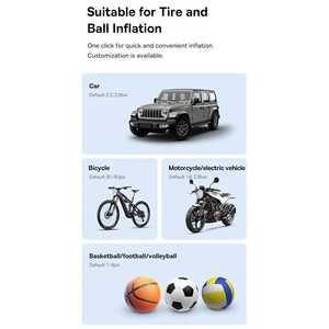 پمپ باد لاستیک خودرو، چراغ قوه و پاوربانک شارژی بیسوس