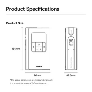 پمپ باد لاستیک خودرو، چراغ قوه و پاوربانک شارژی بیسوس