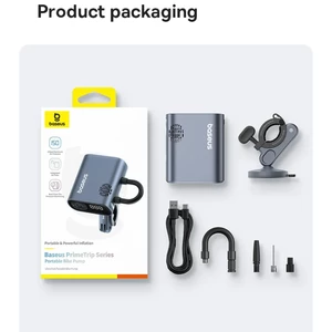 پمپ باد دوچرخه و موتور با چراغ قوه بیسوس