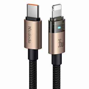 کابل شارژ سریع تایپ‌سی به لایتنینگ 36 وات 1.2 متری کارپلی مک‌دودو